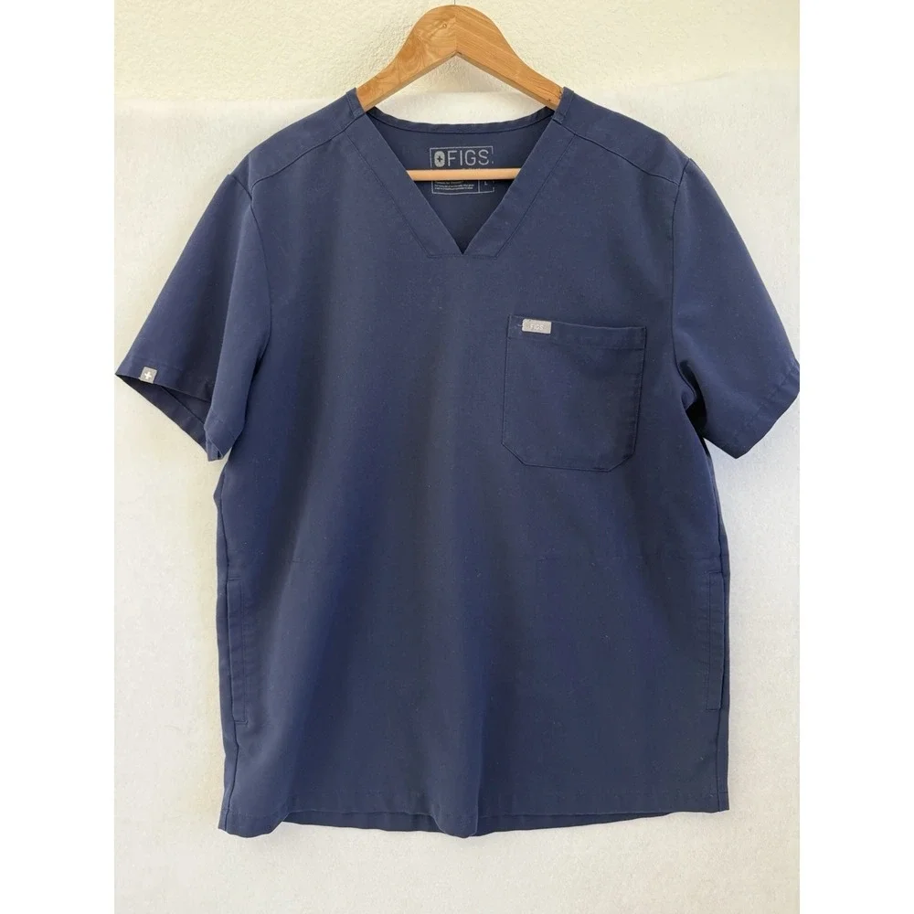 Figs Mens Scrub Set Chisec Axim Large Navy Blue